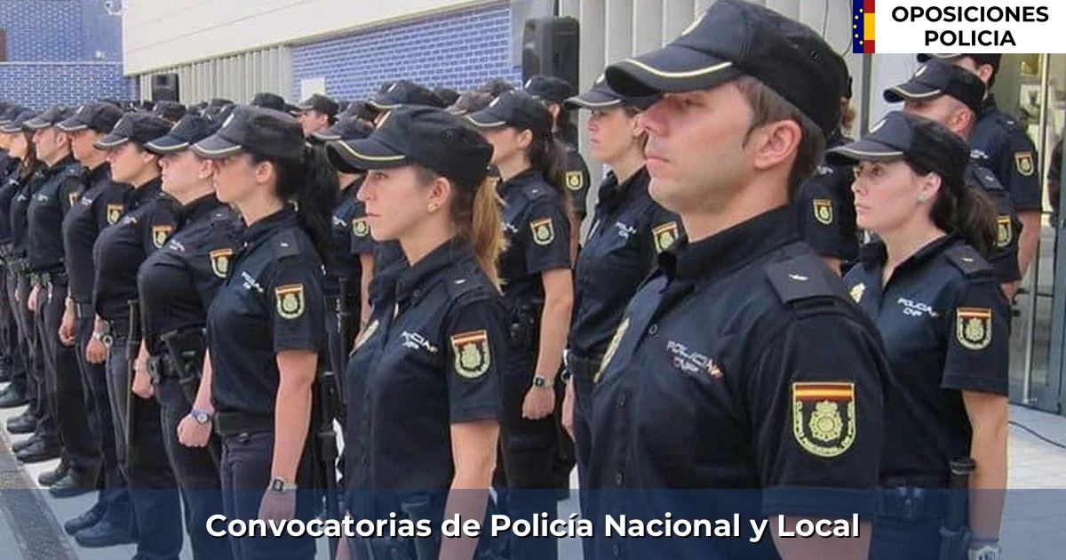 Convocatorias de Policía Nacional y Policía Local: plazas, plazos y estado
