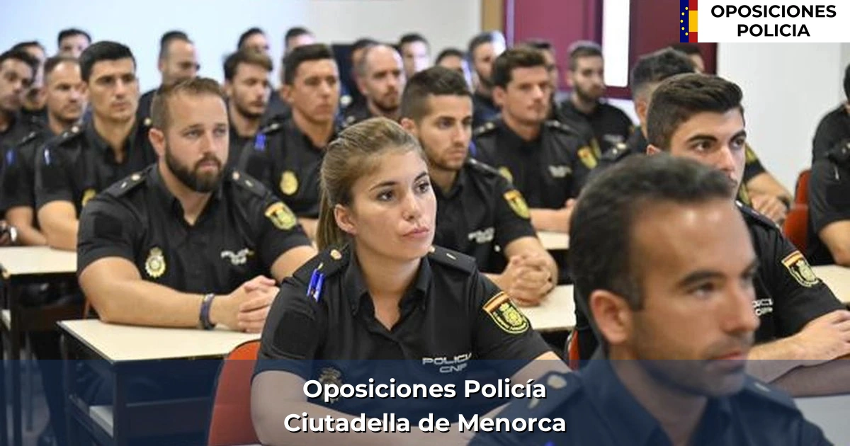 Oposiciones policía en Ciutadella de Menorca